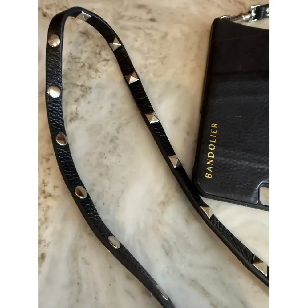 Bandolier Sarah Crossbody Replacement Strap Black Studded Leather